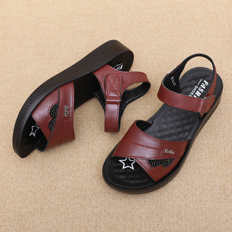 Черные кожаные босоножки с Т-о – обзор и цена Formal Women Daily Wear Sandals
